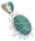 Southwest Sterling Silver And Turquoise Sun Jewelry Pendant AW68106